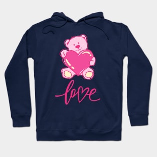 Bear With Heart.Love Hoodie